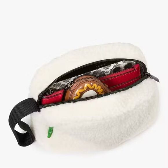 Kate Spade Sherpa Cosmetic Makeup Pouch Travel Bag Purse - Picture 11 of 11